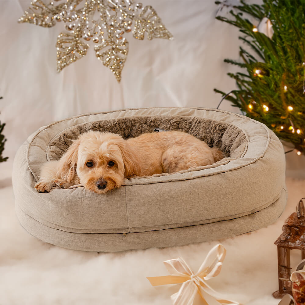 Donut Fluffy Orthopedic Dog Bed - FUNNYFUZZY