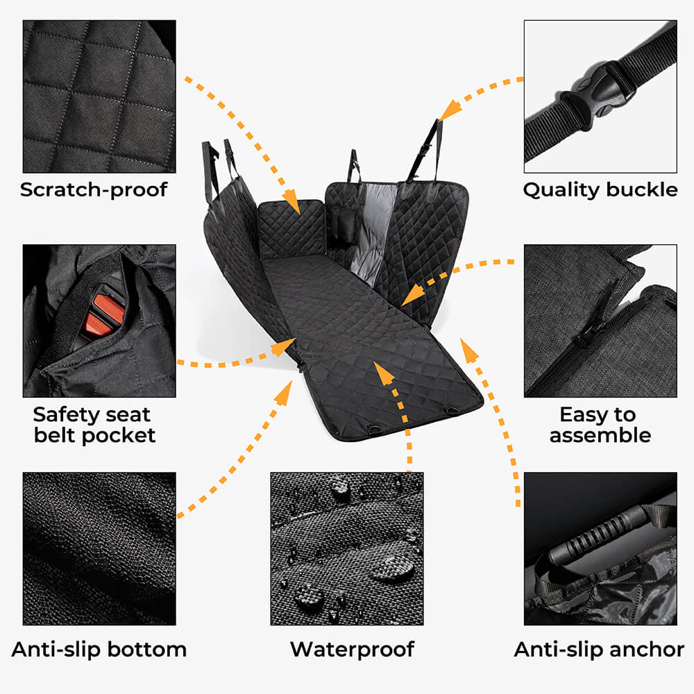 Oxford Fabric Multifunctional Dog Car Seat Cover - FUNNYFUZZY