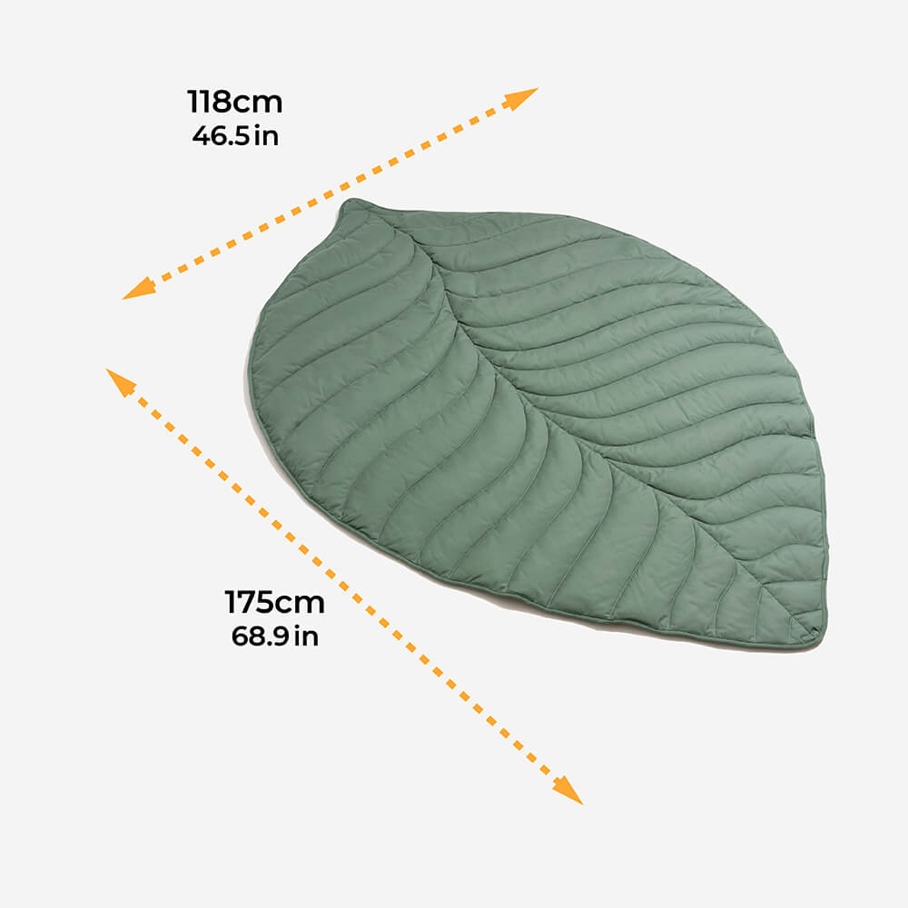 Super Large Leaf Shape Human Mat Dog Blanket - FUNNYFUZZY