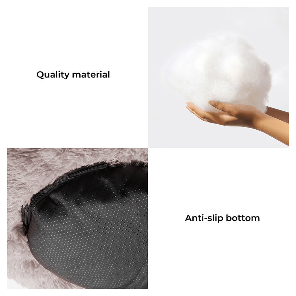 Fuzzy Round Fluffy Dog Bed - FUNNYFUZZY
